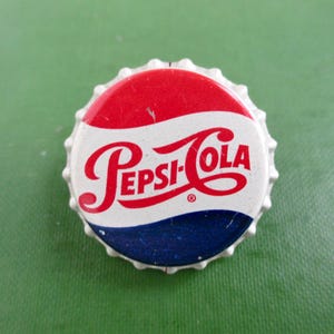 Pepsi Cola Tie Tack / Lapel Pin - Repurposed Vintage Cork Back Pepsi Bottle Cap