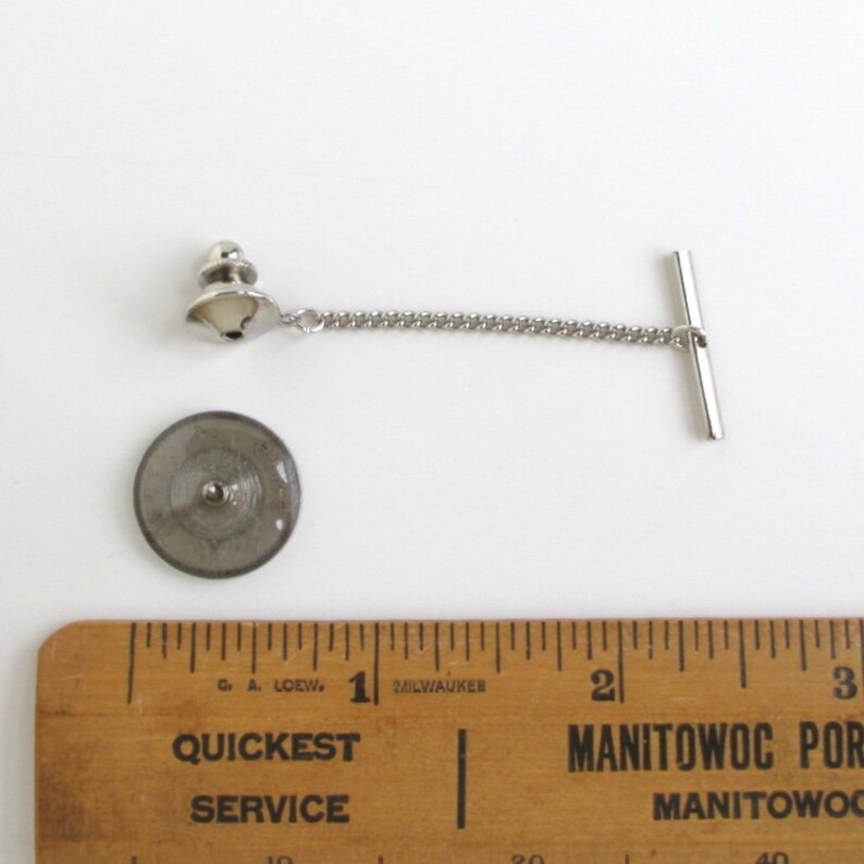 Irish Lucky Rabbit Coin Tie Tack Lapel Pin Repurposed Vintage Eire Ireland 3p Coin