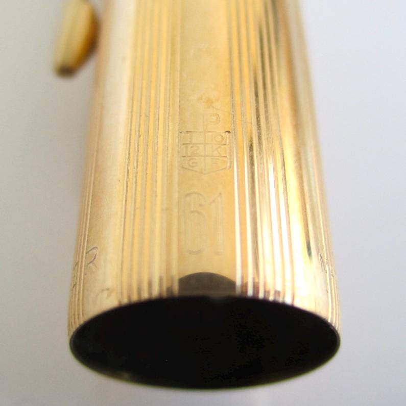 12K Gold Filled Parker 61 Fountain Pen & Pencil in Box W/ Paperwork ...