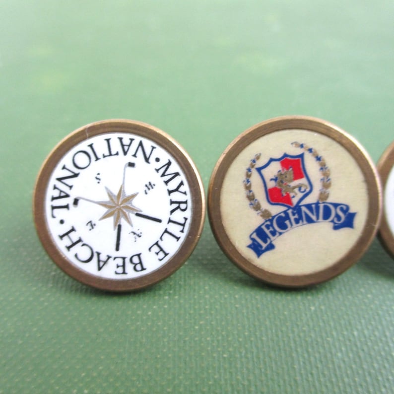 4 Myrtle Beach SC Golf Ball Markers Vintage Metal Etsy