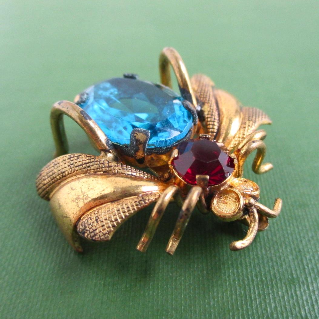Vintage Czech Brooch - Etsy