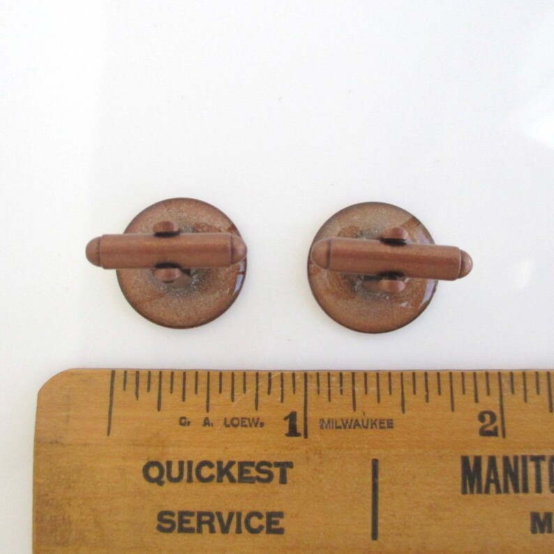 Copper Tone Repurposed Vintage 1 Sen Coins MALAYSIA Coin Cuff Links