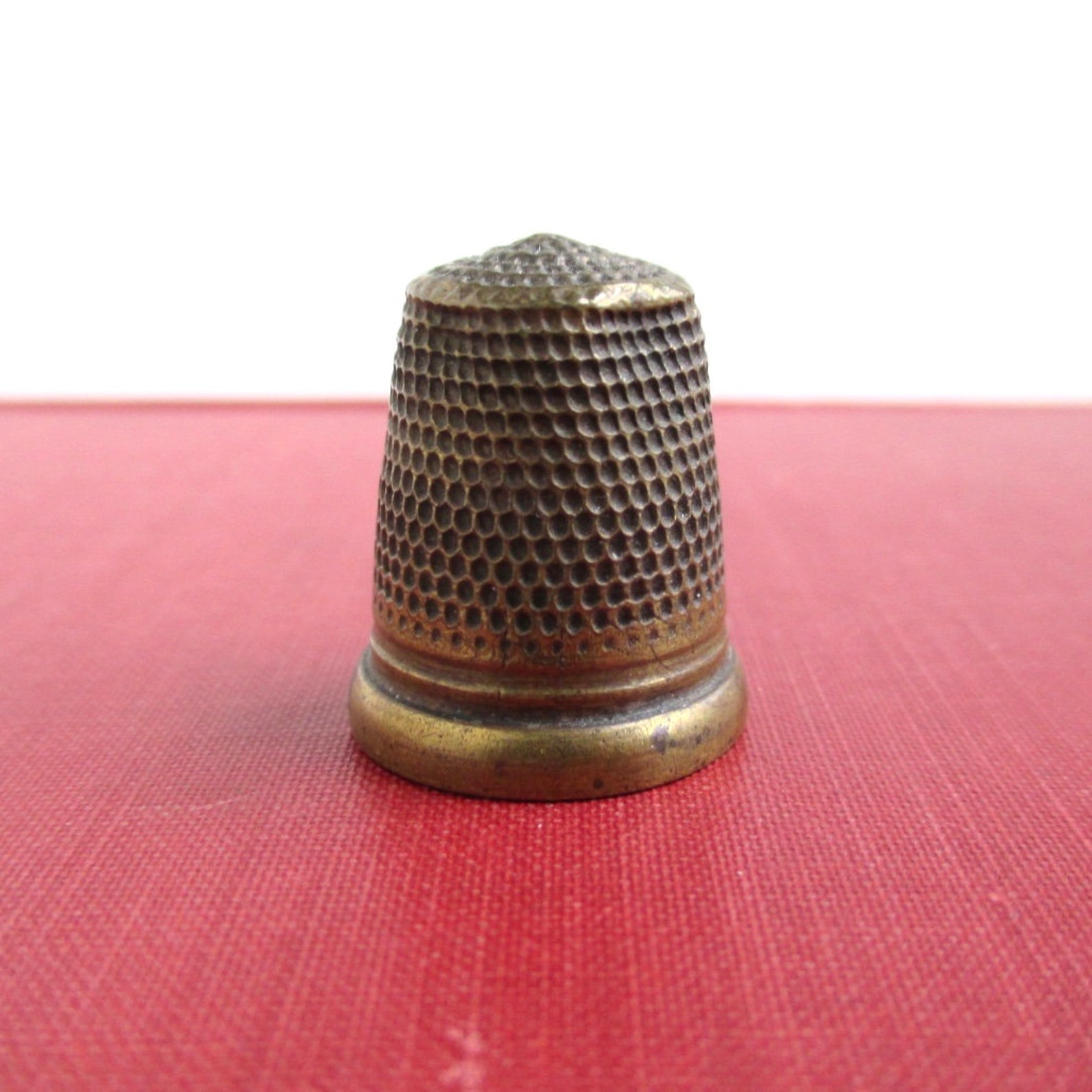 Solid Brass Thimble Vintage Darkness & Wear 17mm Inner Etsy