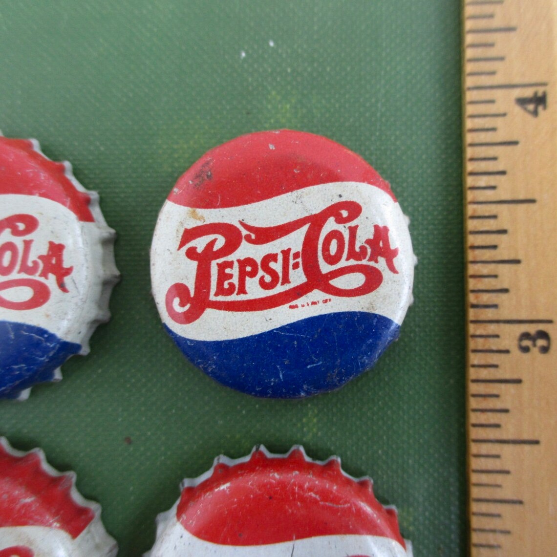 9 Vintage Pepsi Cola Bottle Caps Used w/ Cork Backs Etsy