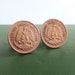 Pre 1940's Mexico Coin Cuff Links - Repurposed Vintage Mexican Coat of Arms Bronze Coins 