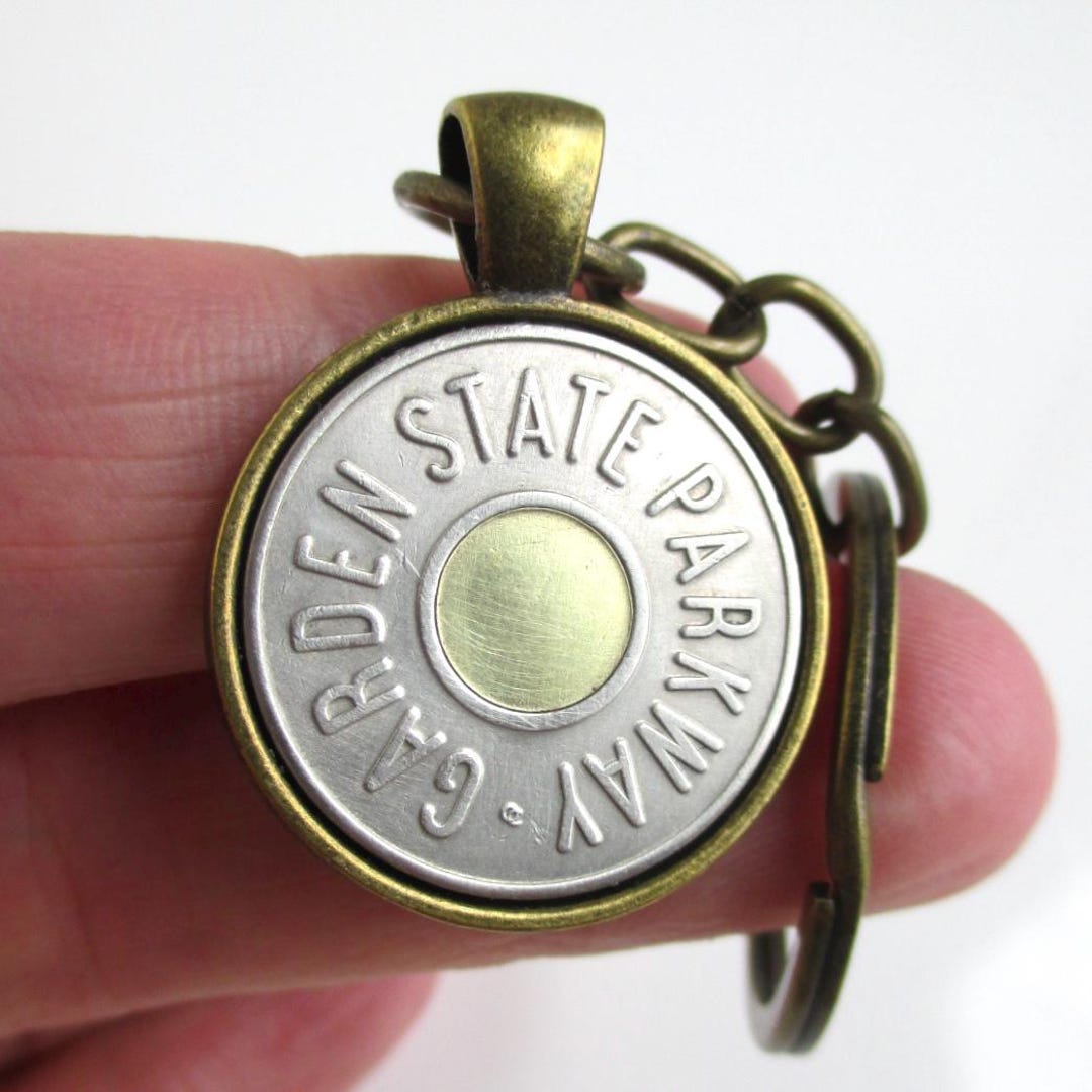 Garden State Parkway Key Chain - Repurposed Vintage Bi-metal NJ Parkway ...