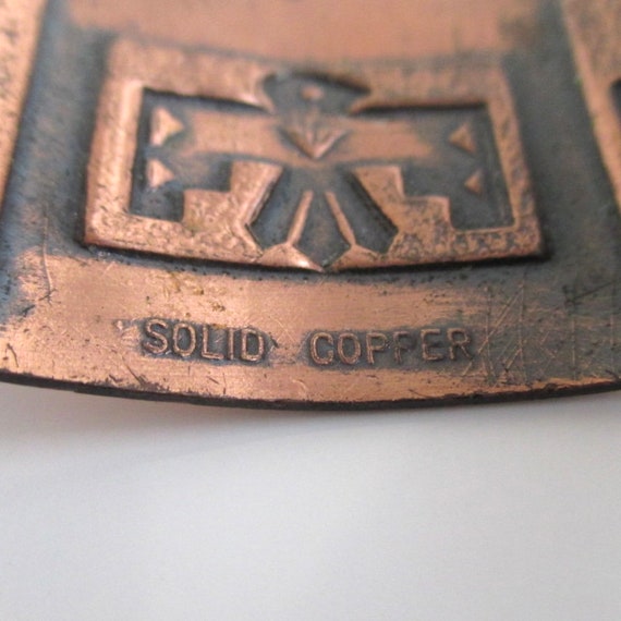 Solid Copper Cuff Bracelet - Vintage Southwest, T… - image 5