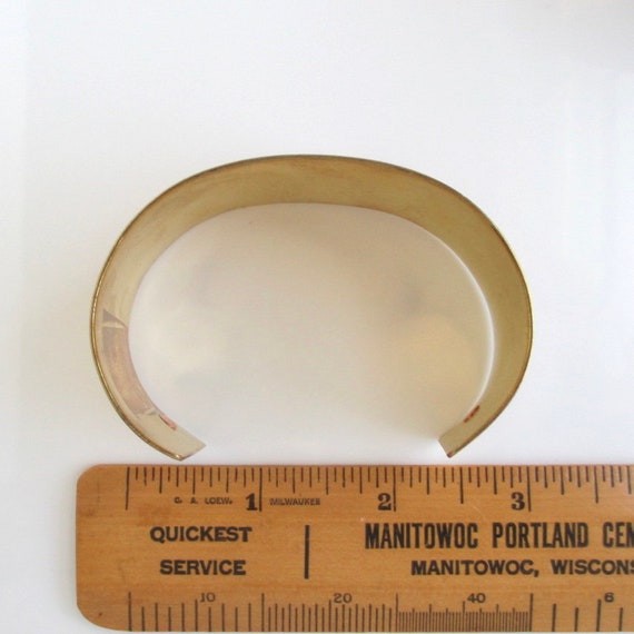 3 Solid Brass & Hammered Copper Cuff Bracelets - … - image 8