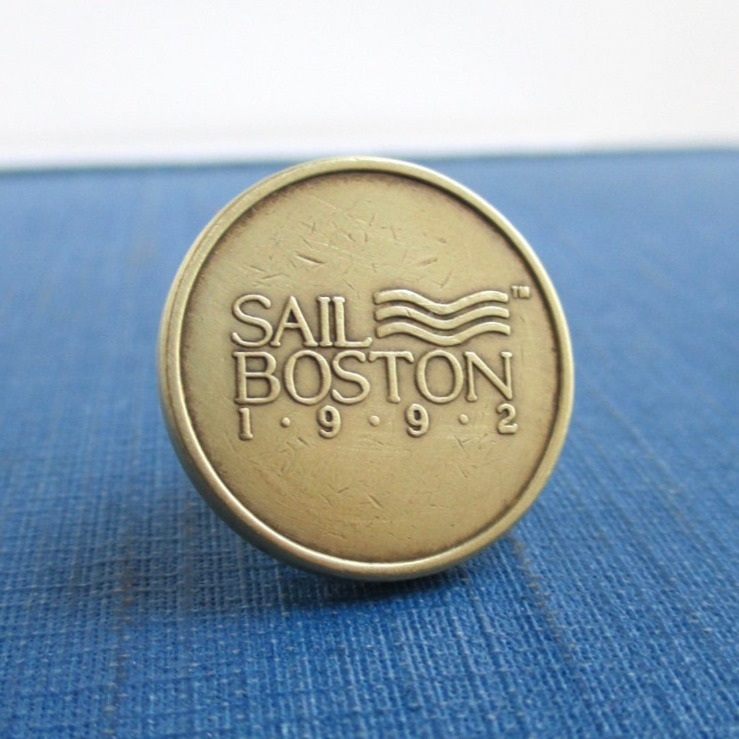 Sail Boston 1992 Tie Tack / Lapel Pin Repurposed Vintage "t" Transit
