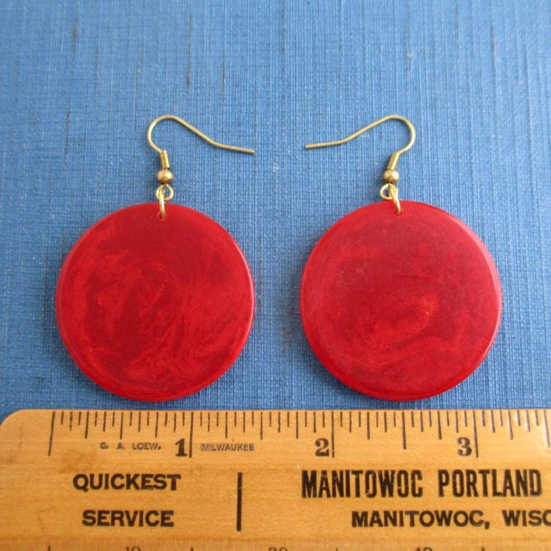 Multi Color Bakelite Earrings