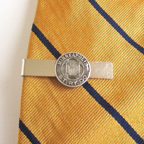 MINNEAPOLIS Transit Token Tie Clip / Tie Clasp - Vintage Coin