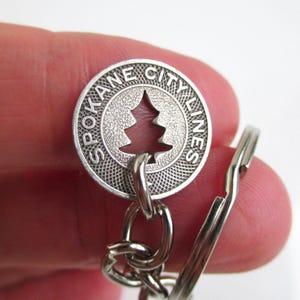 Spokane, WA Transit Token Keychain - Repurposed Vintage Coin Key Chain (Choose Gold or Silver Tone Version)