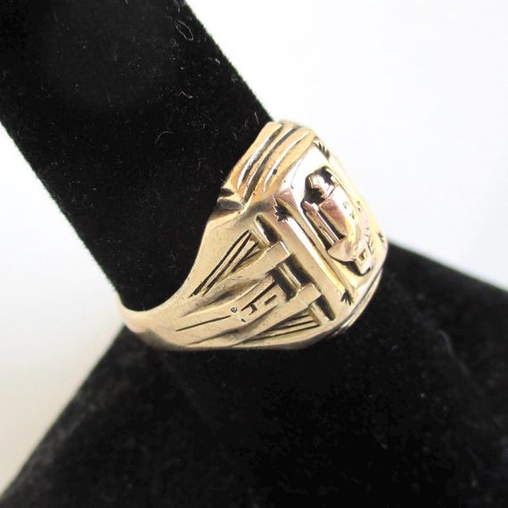 1936 Josten 10K & Sterling Silver High School Class Ring 1936 Josten 10K & Sterling Silver High School Class Ring