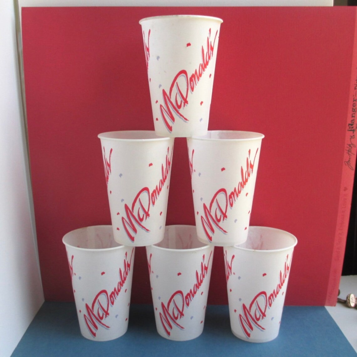 12 Mcdonald's Paper Coffee Cups Vintage 1991 3 Etsy