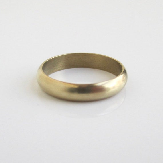 Solid Brass Band Gold Ring Size 6.75 with Convex Shape Thicker Gauge Etsy France