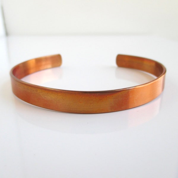 Big Solid Copper Cuff Bracelet in Original Packaging - Vintage, Smooth Unpolished Large Size