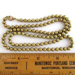 24" Solid Brass Bead / Ball Chain Necklace & Lobster Clasp - Vintage Darkness (About 4.5mm Wide)