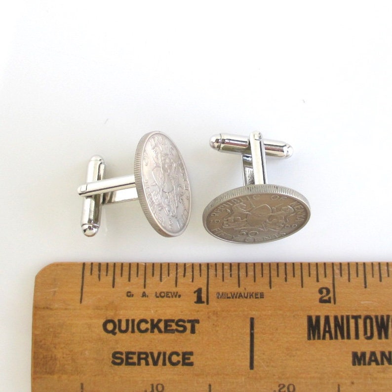 Repurposed Vintage Republic of Kenya Coins KENYA Coin Cuff Links