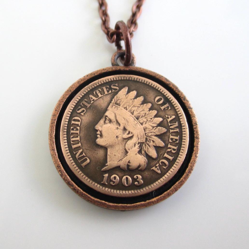 1903 Penny Pendant - Etsy