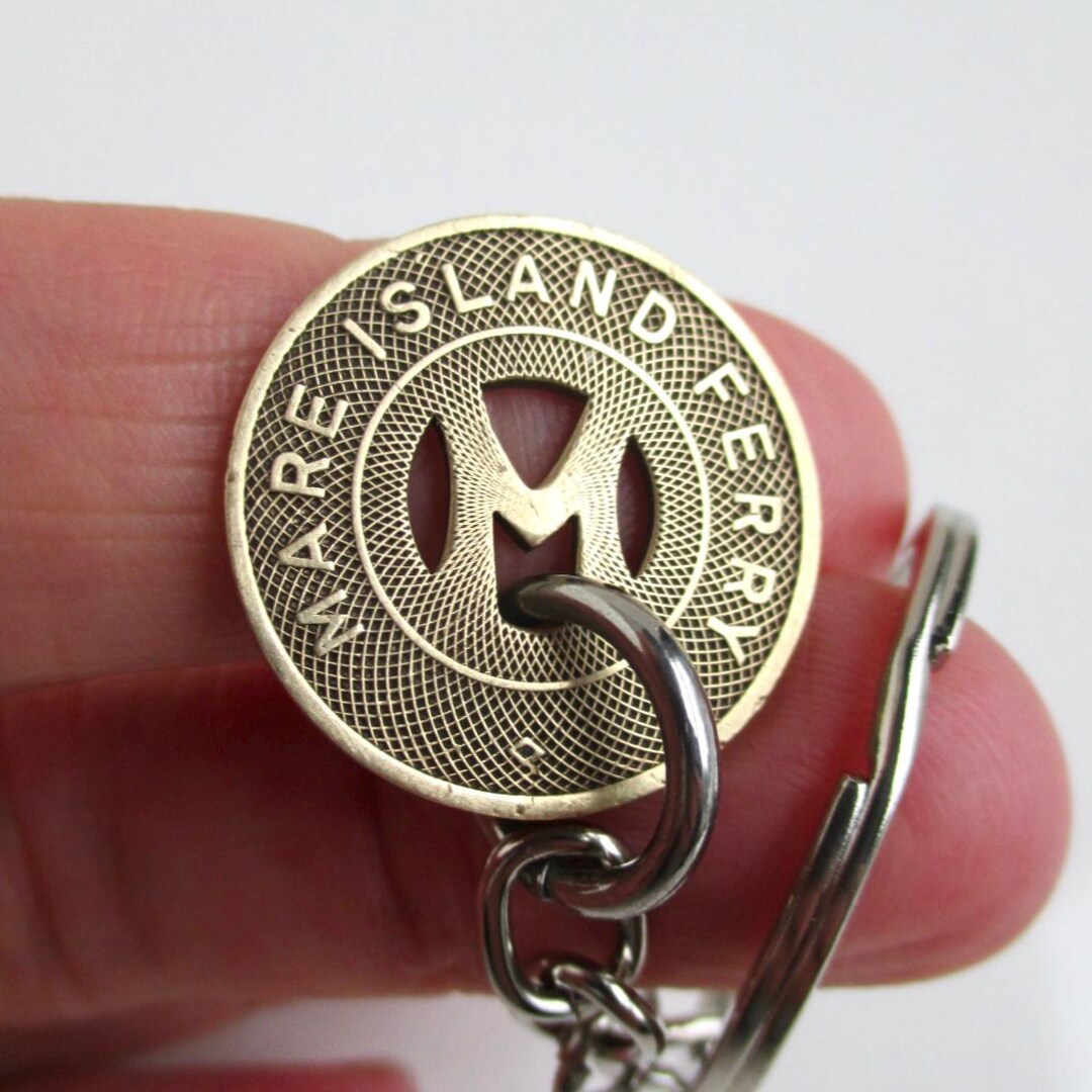 Mare Island Ferry Transit Token Keychain - Repurposed Vintage Vallejo ...