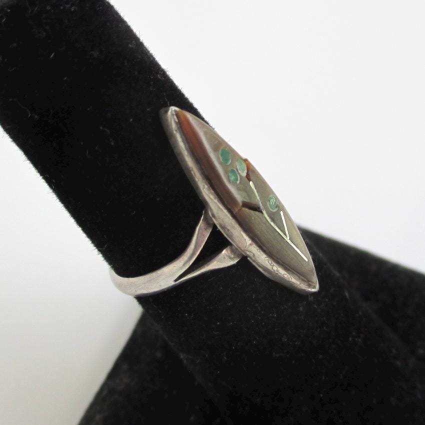 Native American Sterling Silver Ring - Vintage Zuni Tree Native American Sterling Silver Ring - Vintage Zuni Tree