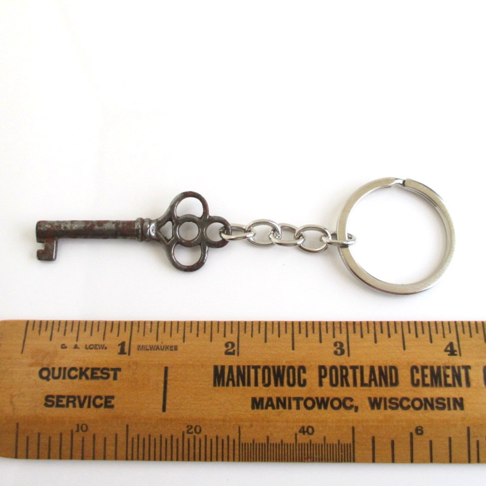 Skeleton Key Keychain Genuine Vintage Hollow Barrel Key W/ Etsy
