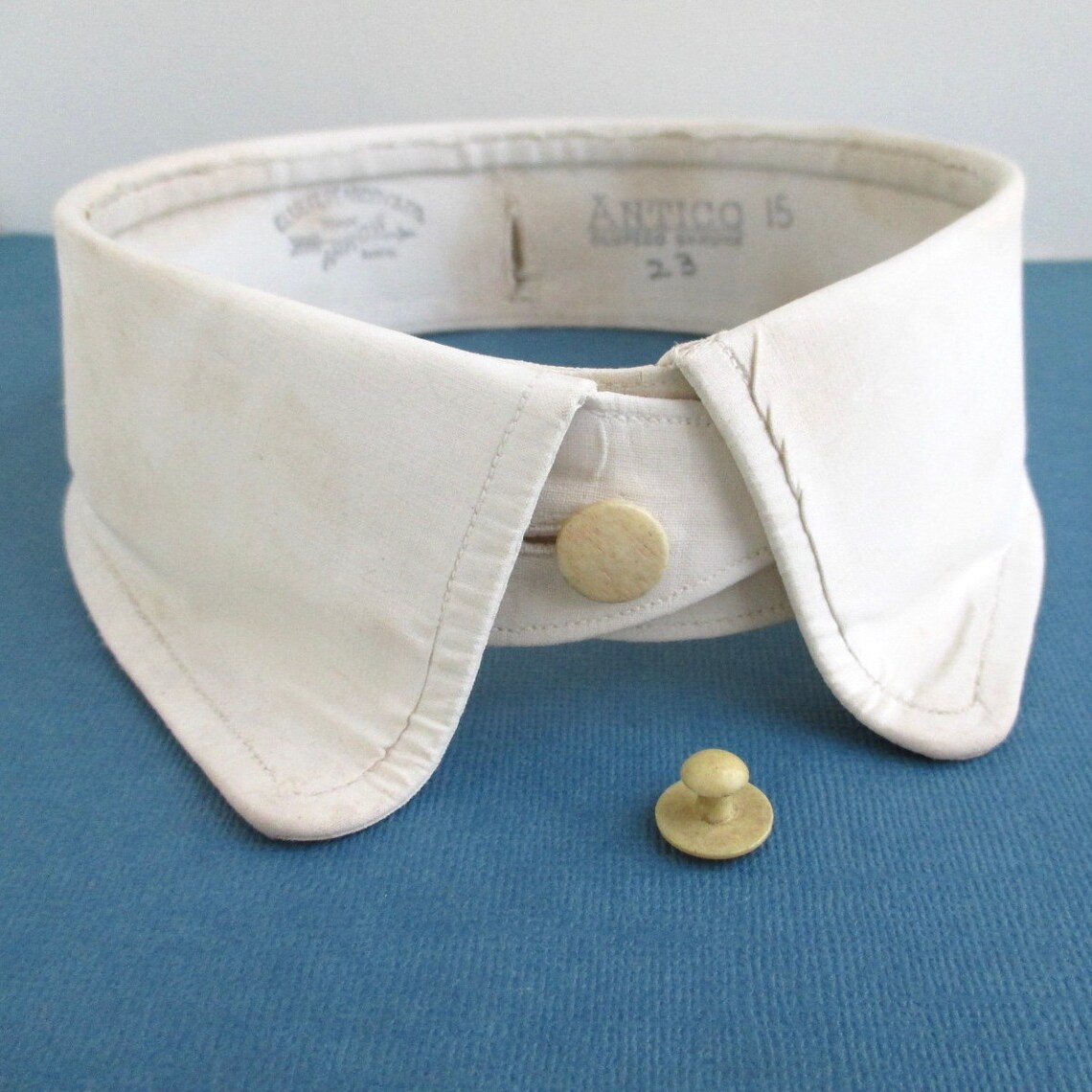 2 Bone Collar Buttons Vintage / Antique Two Different Etsy