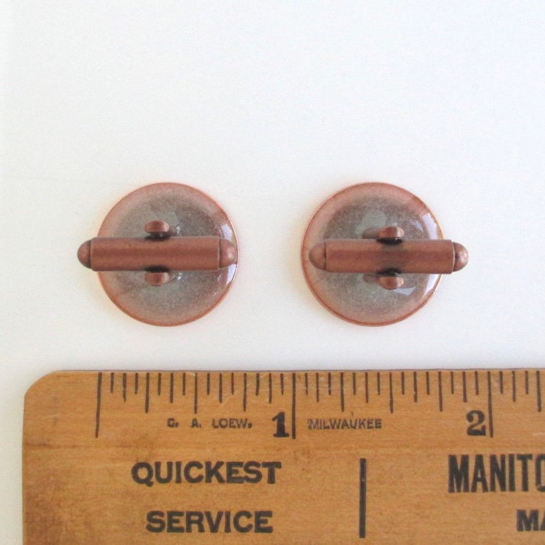 Denver Mint Cuff Links Repurposed Copper Pennies from Uncirculated Treasury United States Mint