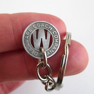 Wilmington, Delaware Transit Token Keychain - Repurposed Vintage 1940&#39;s Coin Key Chain / Fob