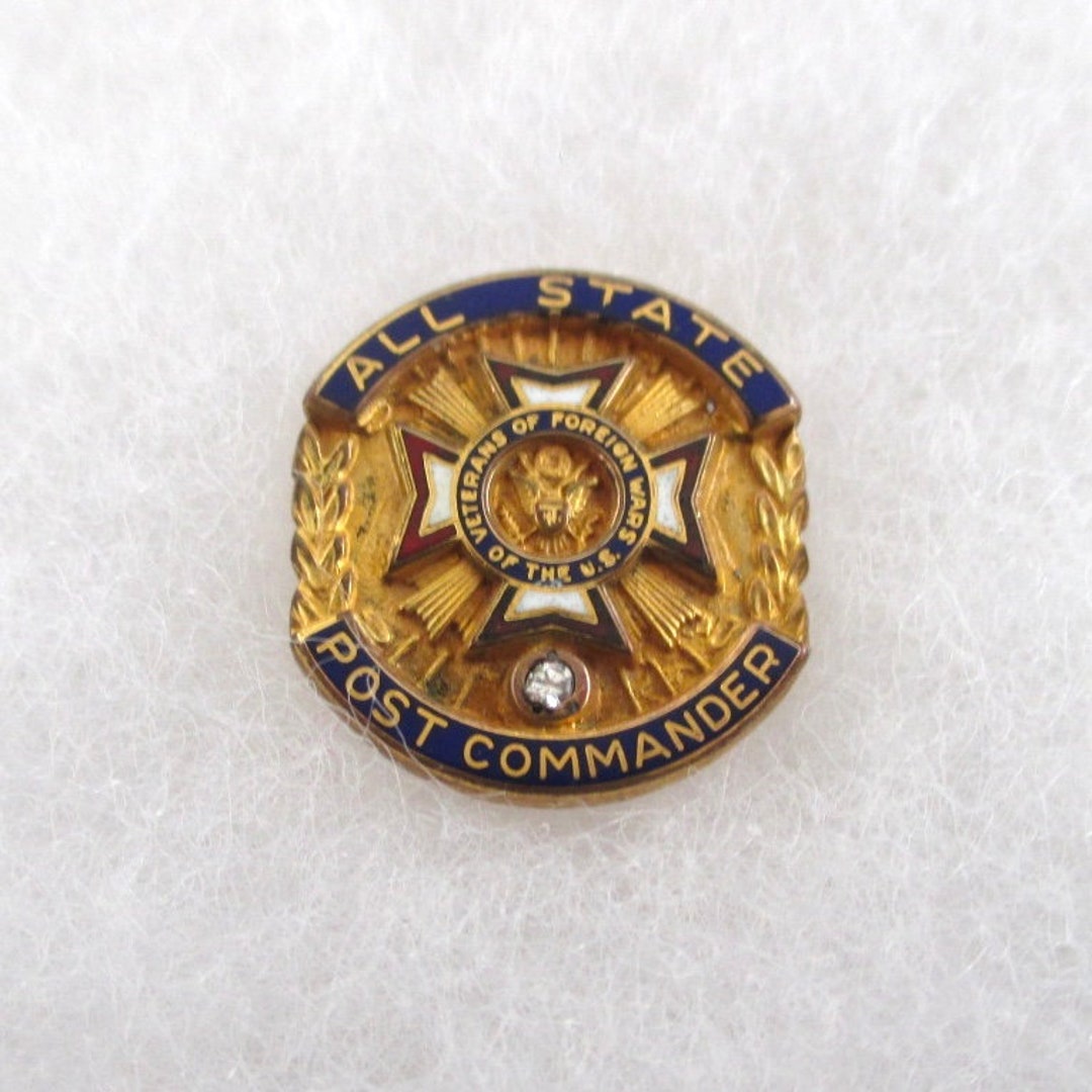 VFW 10K Gold Filled All State Post Commander Lapel Pin W/ Etsy