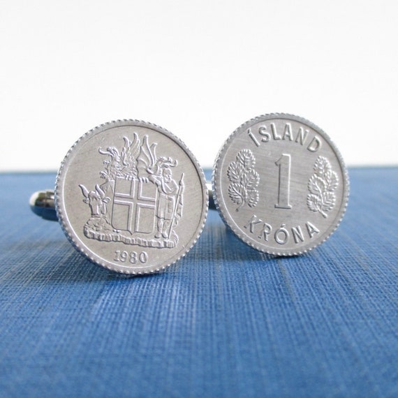 Iceland Coin Cufflinks 