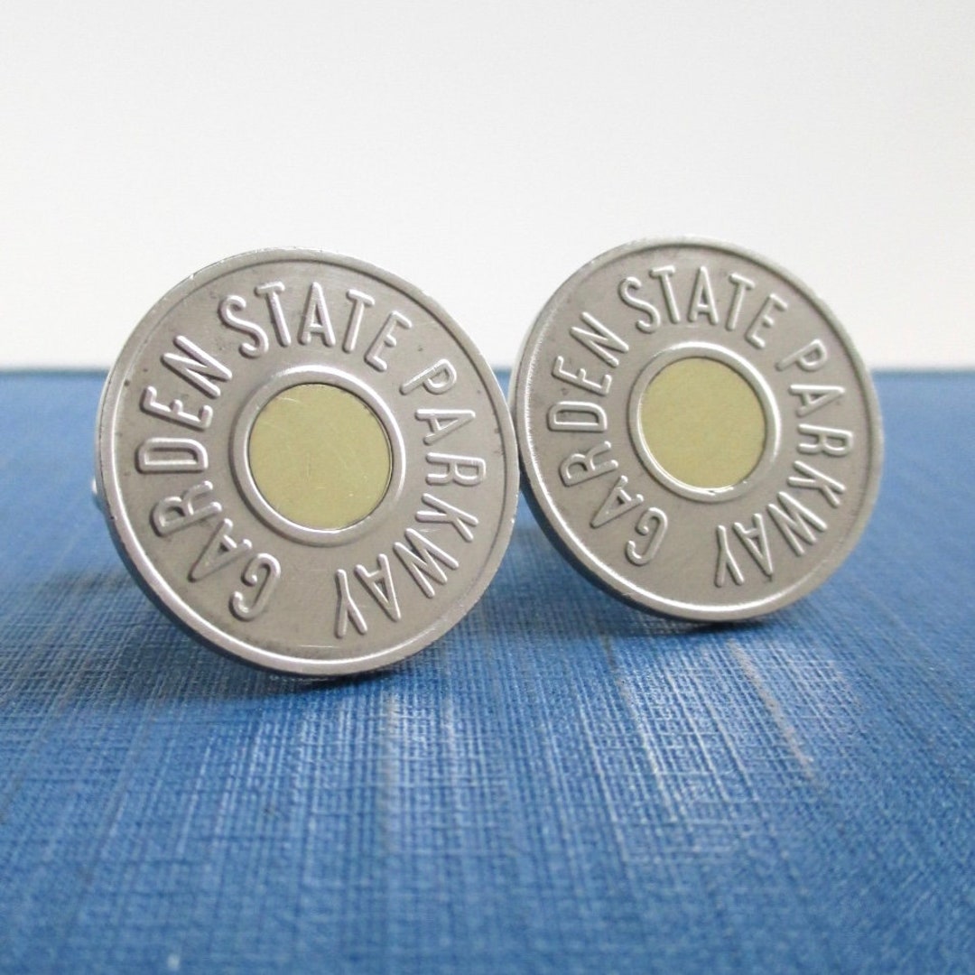 GARDEN STATE Coin Cuff Links New Jersey Repurposed Vintage Etsy