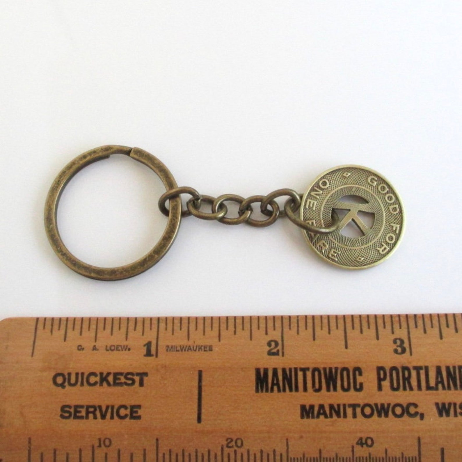 Kalamazoo MI Transit Token Keychain Repurposed Vintage | Etsy