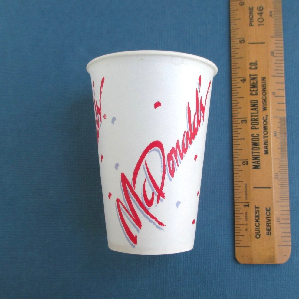 12 McDonald's Paper / Coffee Cups Vintage 1991 3 Etsy