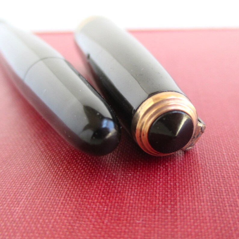 Parker Vacumatic Fountain Pen Vintage Black /& Gold Not Working 14K Nib Blue Diamond