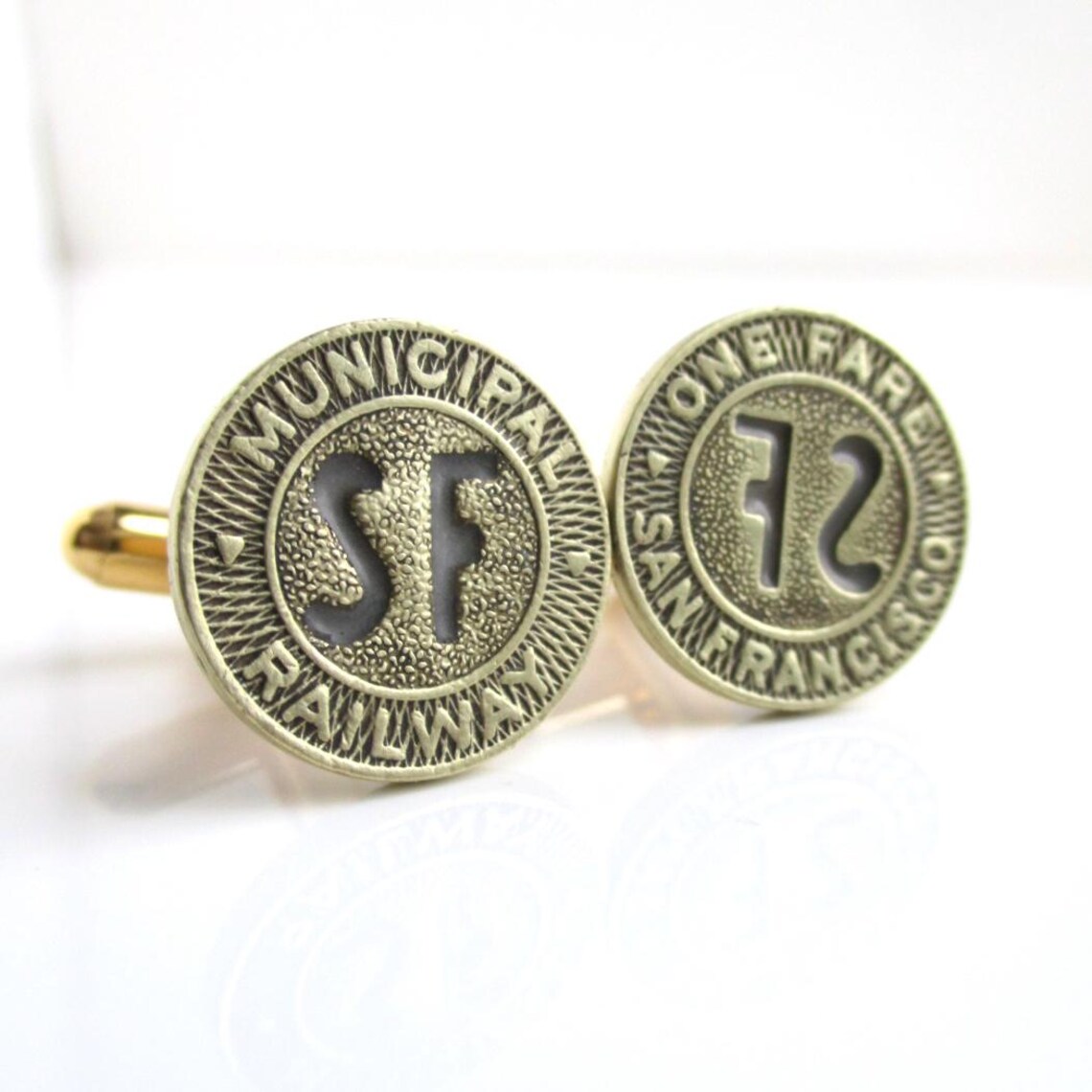SAN FRANCISCO Railway Token Cuff Links - Repurposed Vintage SF Transit ...