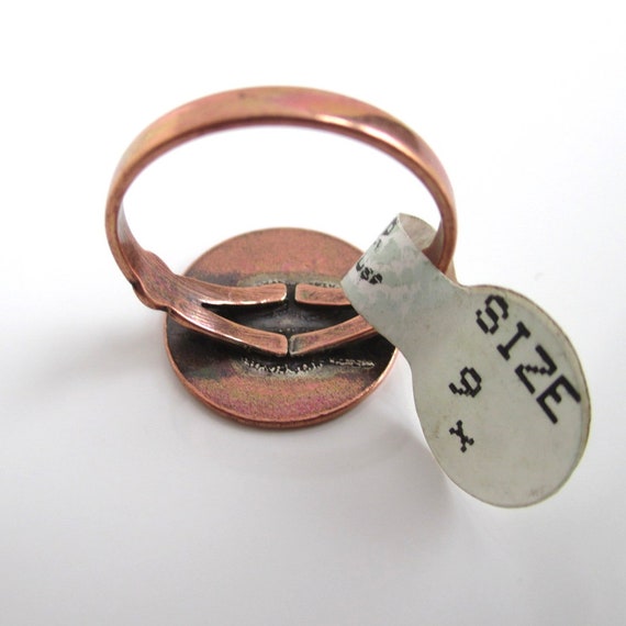 Canada Solid Copper Maple Leaf Ring - Vintage Unu… - image 7