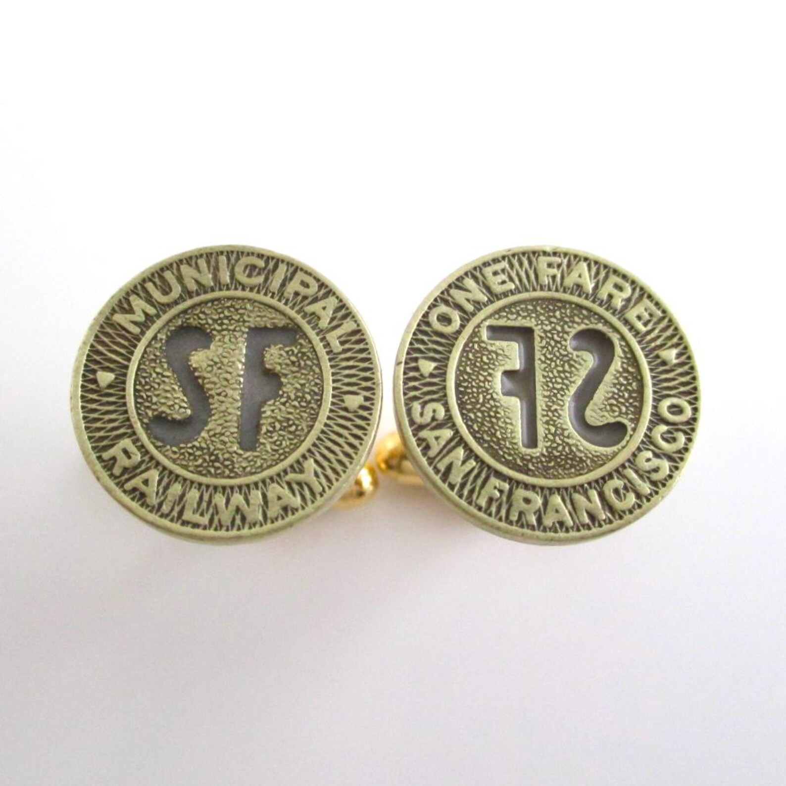 SAN FRANCISCO Railway Token Cuff Links - Repurposed Vintage SF Transit ...