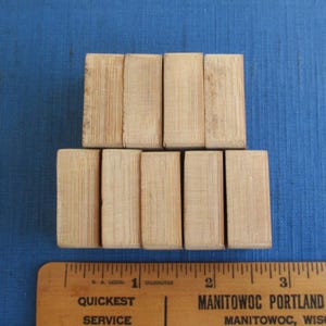 9 Mah Jong Tiles - Vintage / Antique Bamboo Ma Jiang / Mahjong Wan Chinese Character Tiles afbeelding 4