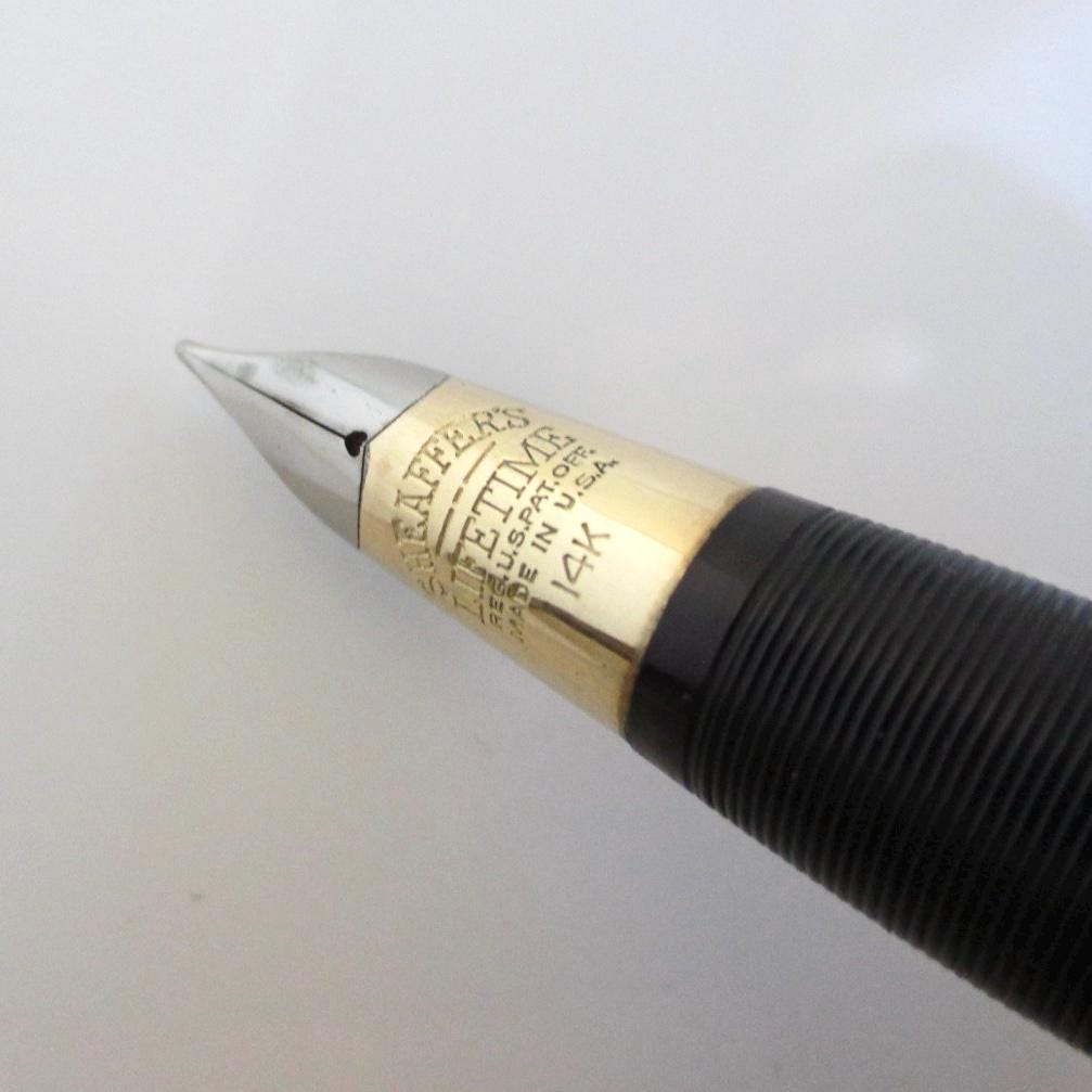 Sheaffer Crest White Dot Fountain Pen - Vintage Sheaffer's