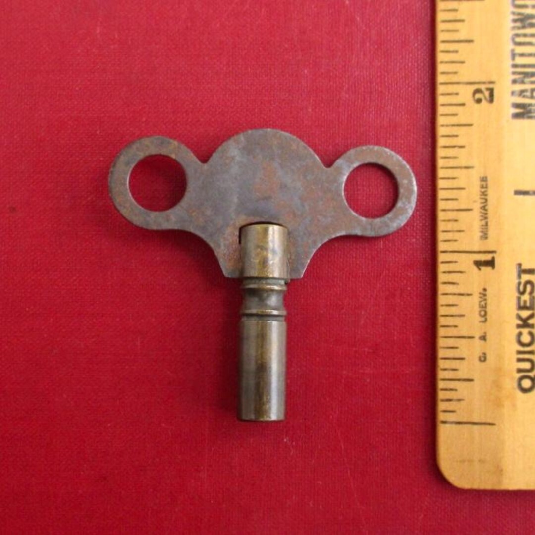 Clock Winding Key - Vintage, Square Bore Hole (about 3.75mm Square Bore ...
