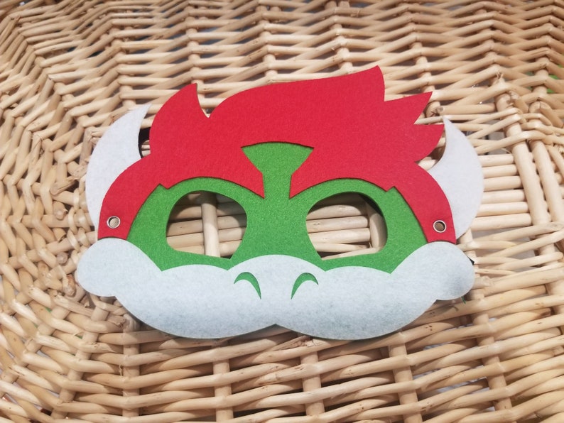 Bowser Inspired Felt Mask Etsy