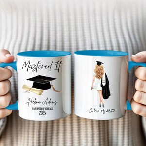 Mug maîtrise, maîtrise, cadeau de remise des diplômes de maîtrise, tasse à café personnalisée de maîtrise, tasse de remise des diplômes pour les maîtres