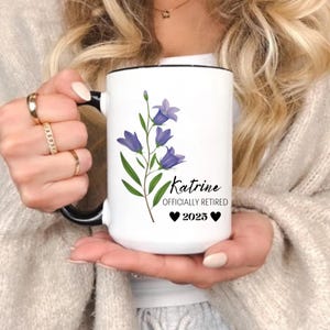 Retirement Gifts for Women, Custom Retirement Mug, Personalized Retired Coffee Cup, Funny Retirement Gift, Retirement Coffee Mug for Her