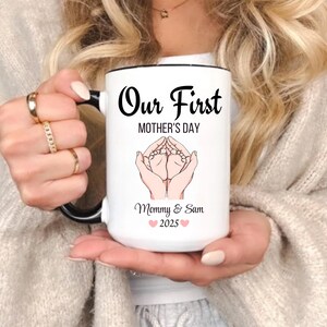Our First Mother&#39;s Day Mug, Personalized Name Mug For Mom, First Time Mom Gifts, First Mother&#39;s Day Gifts From Baby, Unique Gift, For Mom