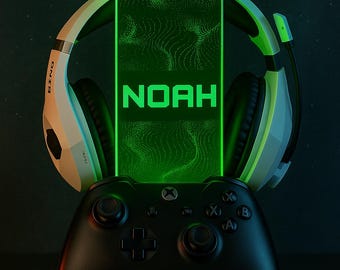 Custom Headphone Holder, Headset Holder, Custom Controller Holder, Personalized Headphone Stand, Controller Stand, Gamer Gift