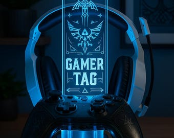 Custom Controller Holder, Personalized Headphone Stand, Custom Headphone Holder, Headset Holder Gamer Gift, Controller Stand