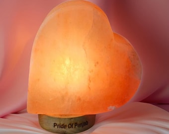 Heart-Shaped Himalayan Salt Lamp – Romantic Night Light, Cozy Bedroom Decor, Gift for Her
