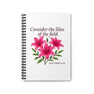 Christian Verse Spiral Notebook - Ruled Line, Journal, Diary, Inspirational Religious Journal, Faith Notebook, Bible Quote Notebook