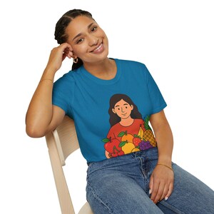 Fresh Fruit Lover T-Shirt, Cute Graphic Tee, Farmers Market Shirt, Vegan Apparel, Healthy Lifestyle Top